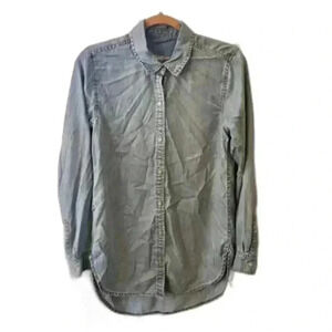 Vintage Gap 1969 Lyocell Chambray Button Down Shirt Women's‎ Size Small